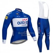 Quick Step Floor Ropa Ciclismo Culotte Largo 2018 Mangas Largas Quick Step Floors Azul y Blanco