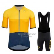 Rapha Ropa Ciclismo Culotte Corto 2020 Hombre Mangas Cortas AMarillo Azul