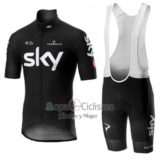 Sky Ropa Ciclismo Culotte Corto 2019 Mangas Cortas Negro