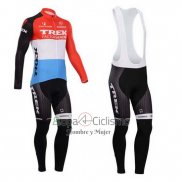 Trek Factory Racing Ropa Ciclismo Culotte Largo 2014 Mangas Largas Rojo y Blanco