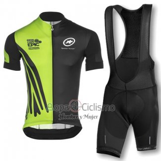 Assos Ropa Ciclismo Culotte Corto 2016 Hombre Mangas Cortas Negro y Verde