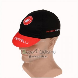 Castelli Gorra Negro y Rojo 2015 Ciclismo