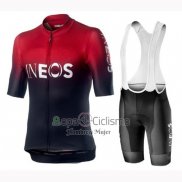 Castelli INEOS Ropa Ciclismo Culotte Corto 2019 Mangas Cortas Negro Rojo