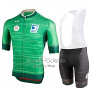 Castelli UAE Tour Ropa Ciclismo Culotte Corto 2019 Hombre Mangas Cortas Verde