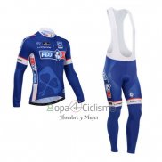 Fdj Ropa Ciclismo Culotte Largo 2014 Mangas Largas Azul