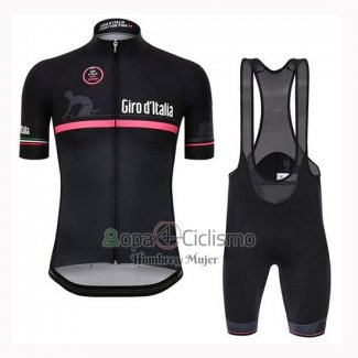 Giro d'Italia Ropa Ciclismo Culotte Corto 2019 Hombre Mangas Cortas Negro