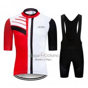 Le Col Ropa Ciclismo Culotte Corto 2020 Hombre Mangas Cortas Negro Blanco Rojo