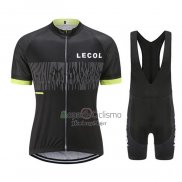 Le Col Ropa Ciclismo Culotte Corto 2021 Hombre Mangas Cortas Negro AMarillo