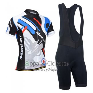 Monton Ropa Ciclismo Culotte Corto 2014 Hombre Mangas Cortas Azul y Gris