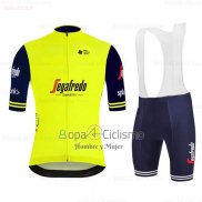 Segafrojoo Zanetti Ropa Ciclismo Culotte Corto 2020 Mangas Cortas AMarillo Azul