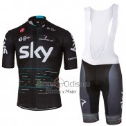 Sky Ropa Ciclismo Culotte Corto 2017 Mangas Cortas Negro