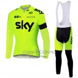 Sky Ropa Ciclismo Culotte Largo 2016 Mangas Largas Verde