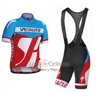 Specialized Ropa Ciclismo Culotte Corto 2016 Hombre Mangas Cortas Azur y Rojo