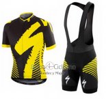 Specialized Ropa Ciclismo Culotte Corto 2016 Hombre Mangas Cortas Profundo Negro y AMarillo