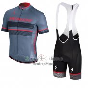 Specialized Ropa Ciclismo Culotte Corto 2018 Hombre Mangas Cortas Gris Rosa