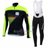 Sportful Ropa Ciclismo Culotte Largo 2016 Hombre Mangas Largas Verde y Negro