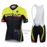 Sportful Sc Ropa Ciclismo Culotte Corto 2017 Hombre Mangas Cortas Negro y Verde