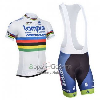 Uci Mondo Campione Lider Lampre Meridaropa Ciclismo Culotte Corto 2013 Hombre Mangas Cortas