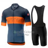 Castelli Prologo 6 Ropa Ciclismo Culotte Corto 2019 Hombre Mangas Cortas Gris Naranja