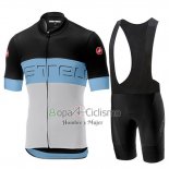 Castelli Prologo 6 Ropa Ciclismo Culotte Corto 2019 Hombre Mangas Cortas Negro Azur Blanco