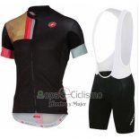 Castelli Ropa Ciclismo Culotte Corto 2016 Hombre Mangas Cortas Negro y AMarillo