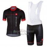 Castelli Ropa Ciclismo Culotte Corto 2017 Hombre Mangas Cortas Brillante Negro y Rojo