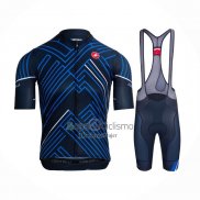 Castelli Ropa Ciclismo Culotte Corto 2021 Hombre Mangas Cortas Azul Negro Blanco