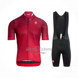 Castelli Ropa Ciclismo Culotte Corto 2021 Hombre Mangas Cortas Profundo Rojo