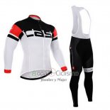 Castelli Ropa Ciclismo Culotte Largo 2015 Hombre Mangas Largas Negro y Blanco