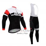 Castelli Ropa Ciclismo Culotte Largo 2015 Hombre Mangas Largas Profundo Blanco y Negro