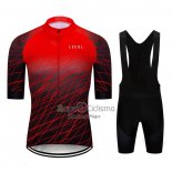 Le Col Ropa Ciclismo Culotte Corto 2020 Hombre Mangas Cortas Negro Rojo