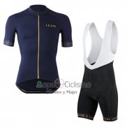 Lecol Ropa Ciclismo Culotte Corto 2019 Hombre Mangas Cortas Azul