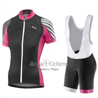 Liv Pro Ropa Ciclismo Culotte Corto 2017 Mujer Mangas Cortas Negro y Rojo