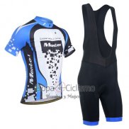 Monton Ropa Ciclismo Culotte Corto 2014 Hombre Mangas Cortas Azul y Blanco