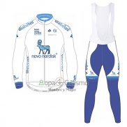 Novo Nordisk Ropa Ciclismo Culotte Largo 2017 Hombre Mangas Largas Novo Nordisk Blanco