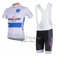 Quick Step Floor Ropa Ciclismo Culotte Corto 2018 Mangas Cortas Quick Step Floors Blanco