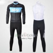 Sky Ropa Ciclismo Culotte Largo 2011 Mangas Largas Negro y Azul