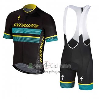 Specialized Ropa Ciclismo Culotte Corto 2018 Hombre Mangas Cortas Negro Azul AMarillo