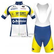 Sport Vlaanderen-Baloise Ropa Ciclismo Culotte Largo 2022 Hombre Mangas Largas Azul AMarillo