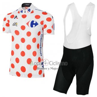 Tour DE Francia Ropa Ciclismo Culotte Corto 2017 Hombre Mangas Cortas Blanco y Rojo